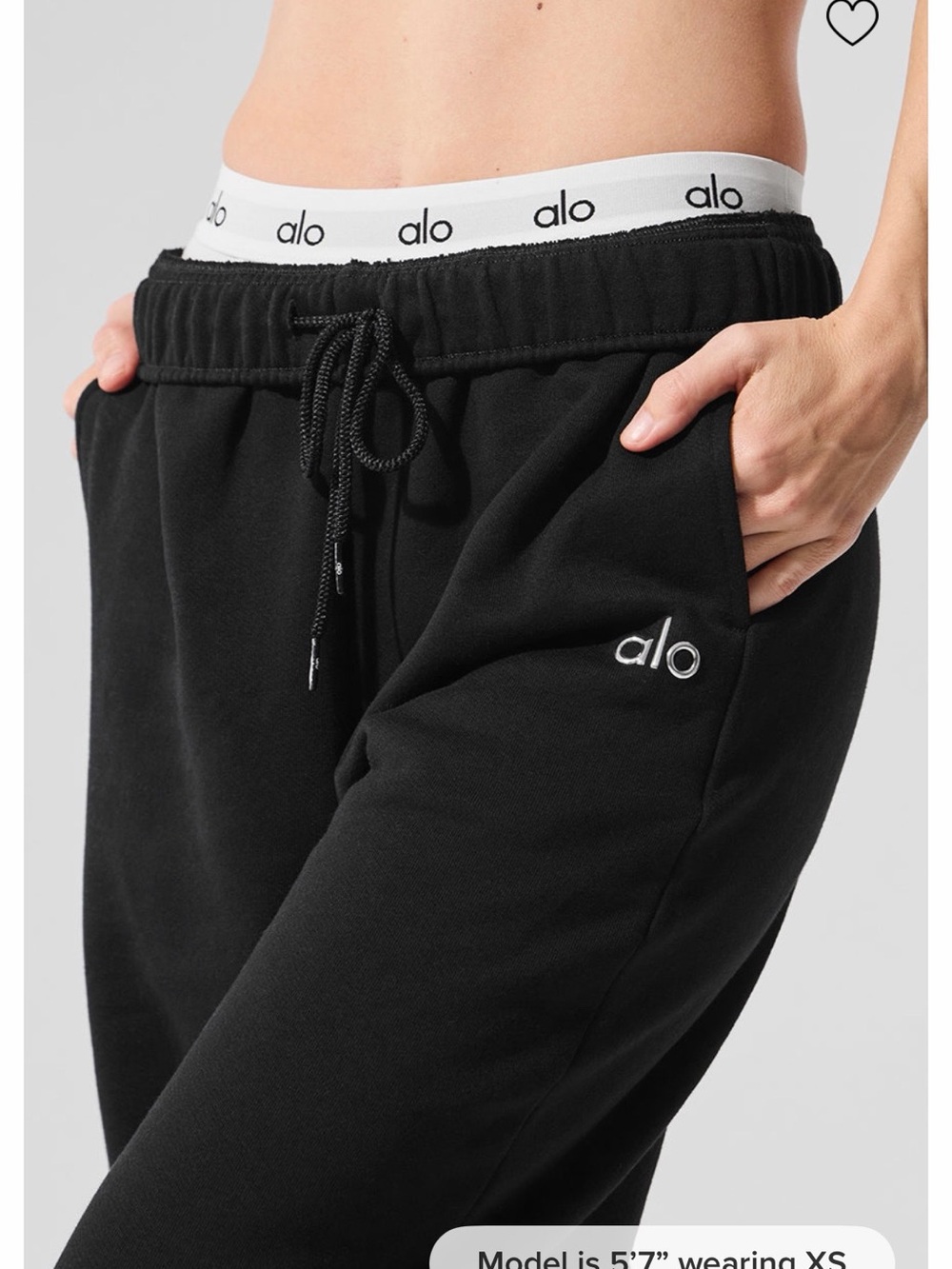 Alo Black Logo Joggers